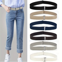 Adjustable Elastic No Show Belt for Jeans Pants Unisex