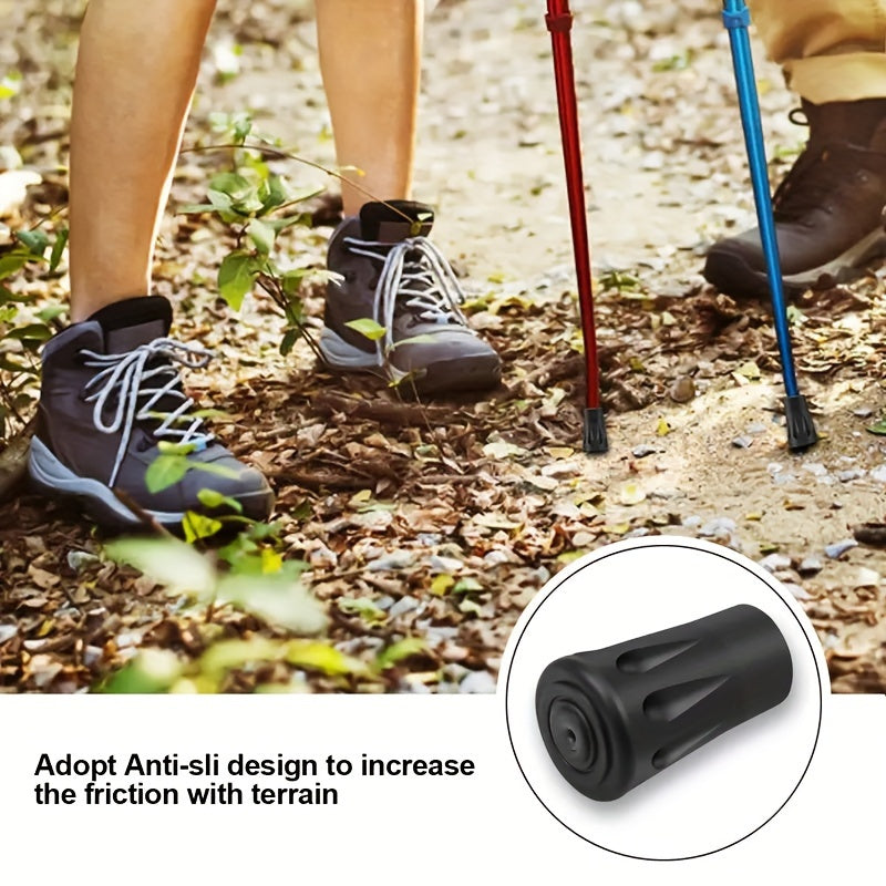 3pcs Outdoor Hiking Pole Accessories Shock-absorbing Trekking Pole Tips