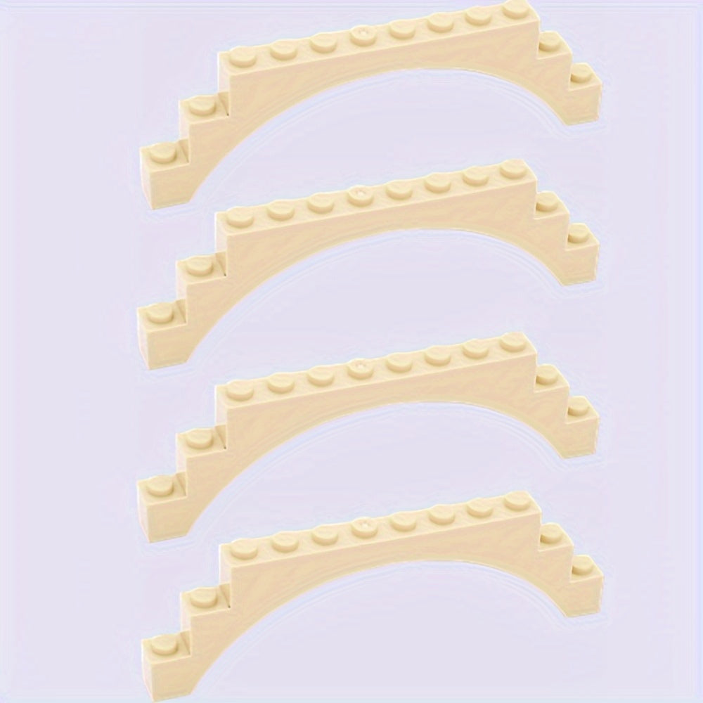 4pcs Building Block Bricks Ladder Bridge Architectural House Scenery Set