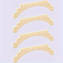4pcs Building Block Bricks Ladder Bridge Architectural House Scenery Set