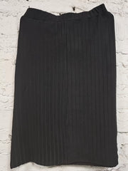  Ribbed Side Split Maxi Skirt