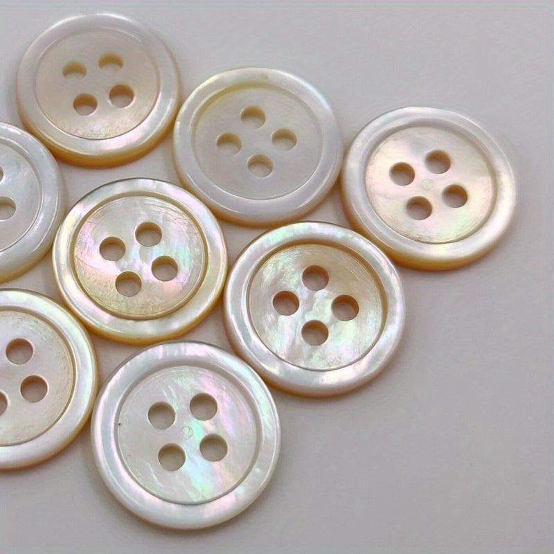 10pcs Shell Button Butterfly Wide Eyelet Shirt Suit Buttons