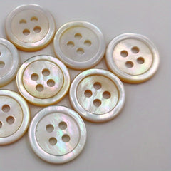 10pcs Shell Button Butterfly Wide Eyelet Shirt Suit Buttons