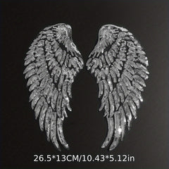 Sequin Wings Patches, Embroidered Badges Clothes DIY Decoration Sticker