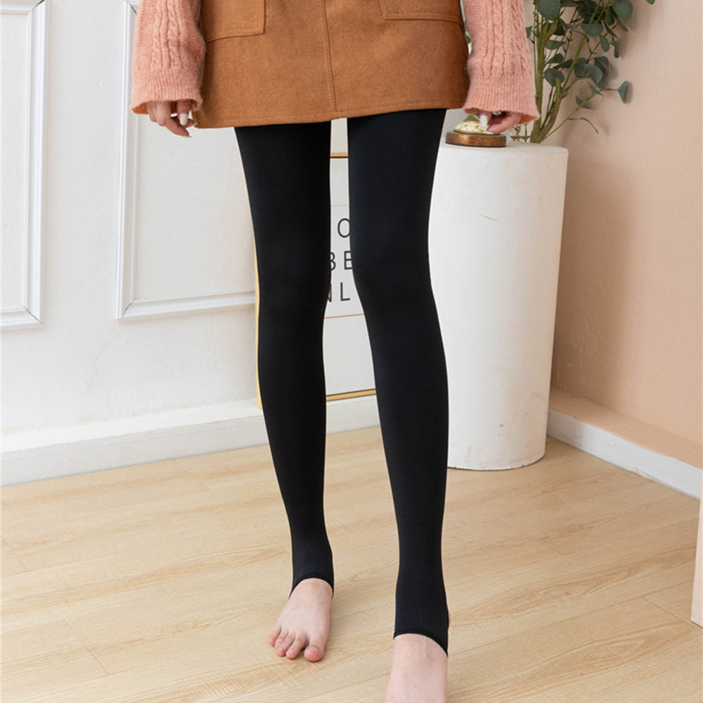 Women's Velvet Knee High Socks - Solid Color Elastic Tights