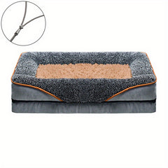 Large Dog Bed Waterproof Lining Non Skid Bottom Egg Foam Couch Bed
