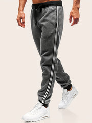 Men's Pocket Sweatpants Lateral Contrast Tape Drawstring Jogger Pants