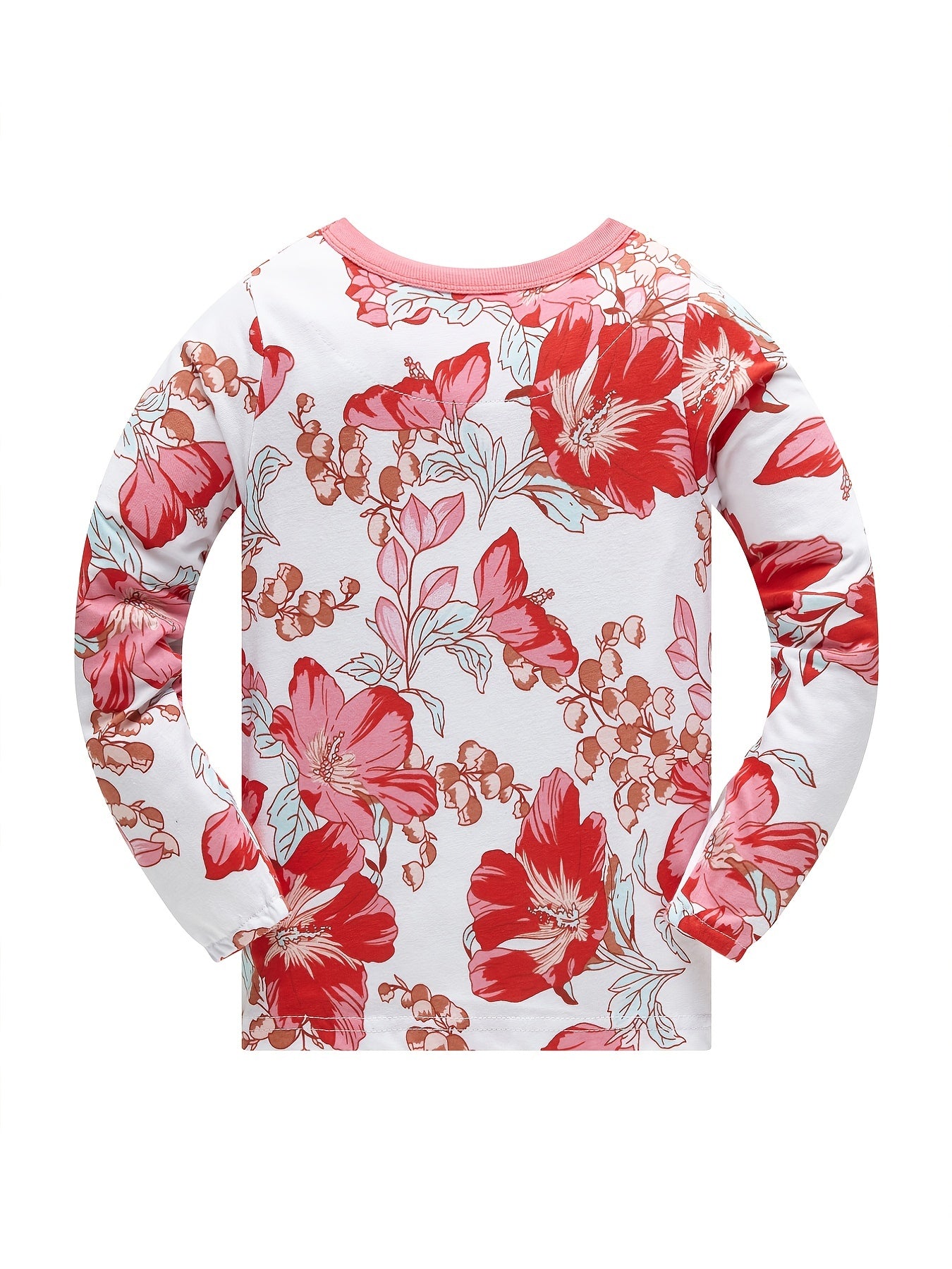 Floral Print Cotton Pajama Set for Boys
