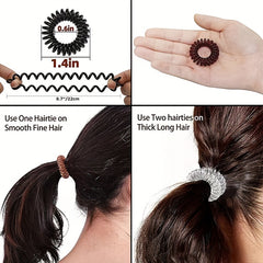 9pcs Girls Hair Tie Head Rope Spiral Colorful Stretchy Hair Ring Solid Hair Rope