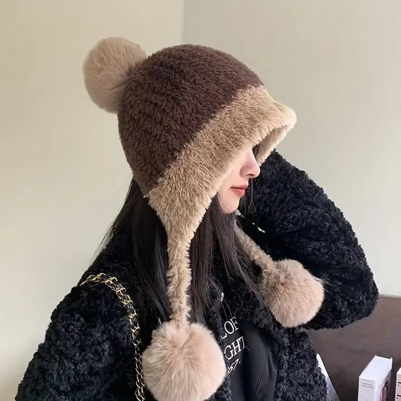 Women's Winter Hat Fleece Lined Ribbed Beanie for Christmas