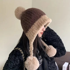 Women's Winter Hat Fleece Lined Ribbed Beanie for Christmas