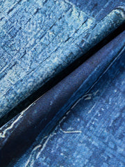  Denim Patchwork Print Jacket & Pants Outfit Set