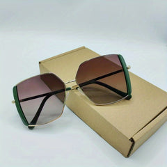 Oversized Cat Eye Sunglasses Gradient Lens Geometric Frame Shield UV400