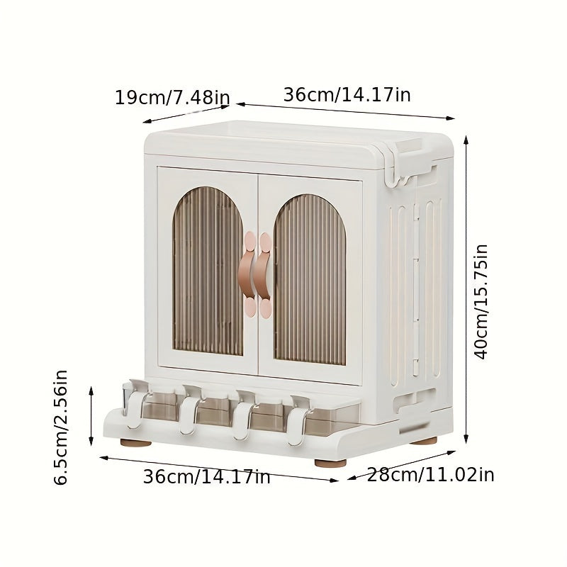 Kitchen Spice Storage Rack Seasoning Storage Box with Hooks