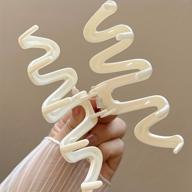 6pcs Wavy Hair Claw Clip Ponytail Holder Nonslip Hair Clip for Women Girls