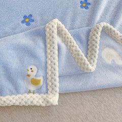 Baby Blanket Duck Pattern Soft and Comfortable Single Side Thin Type