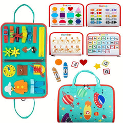 Educational Busy Board Montessori Toys for Toddlers Great for Travel