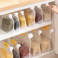 5pcs Visual Transparent Food Storage Bag with Moisture Proof Seal and Stand Up