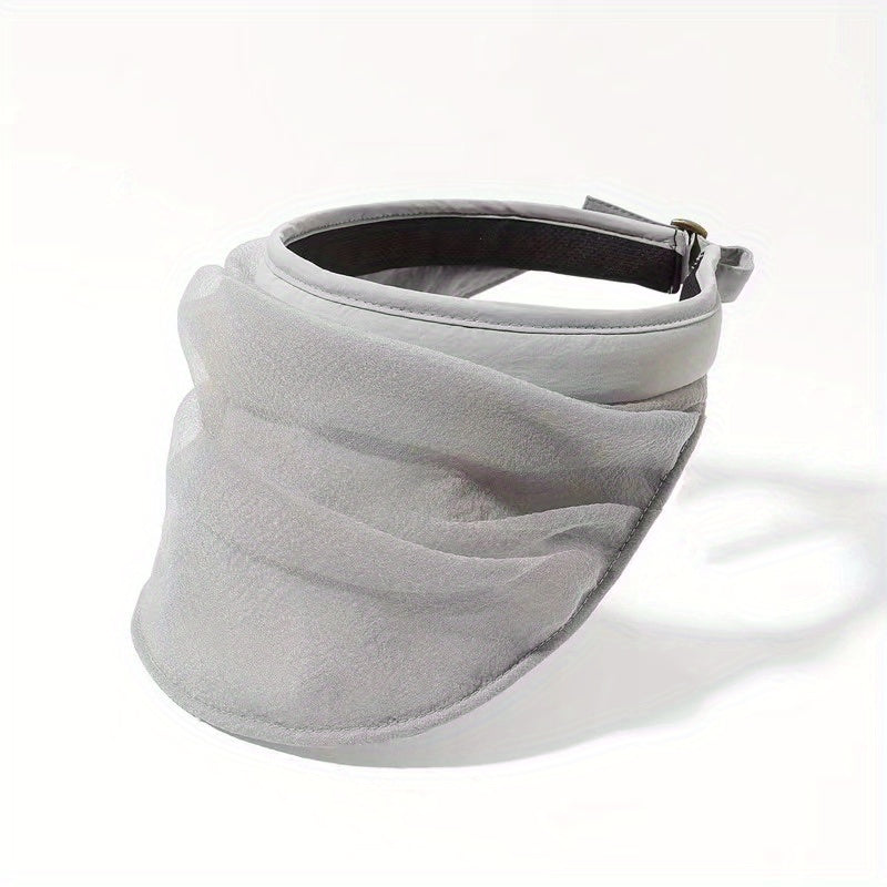 Organza Foldable Visor Hat Solid UV Protection Sun Hat for Women