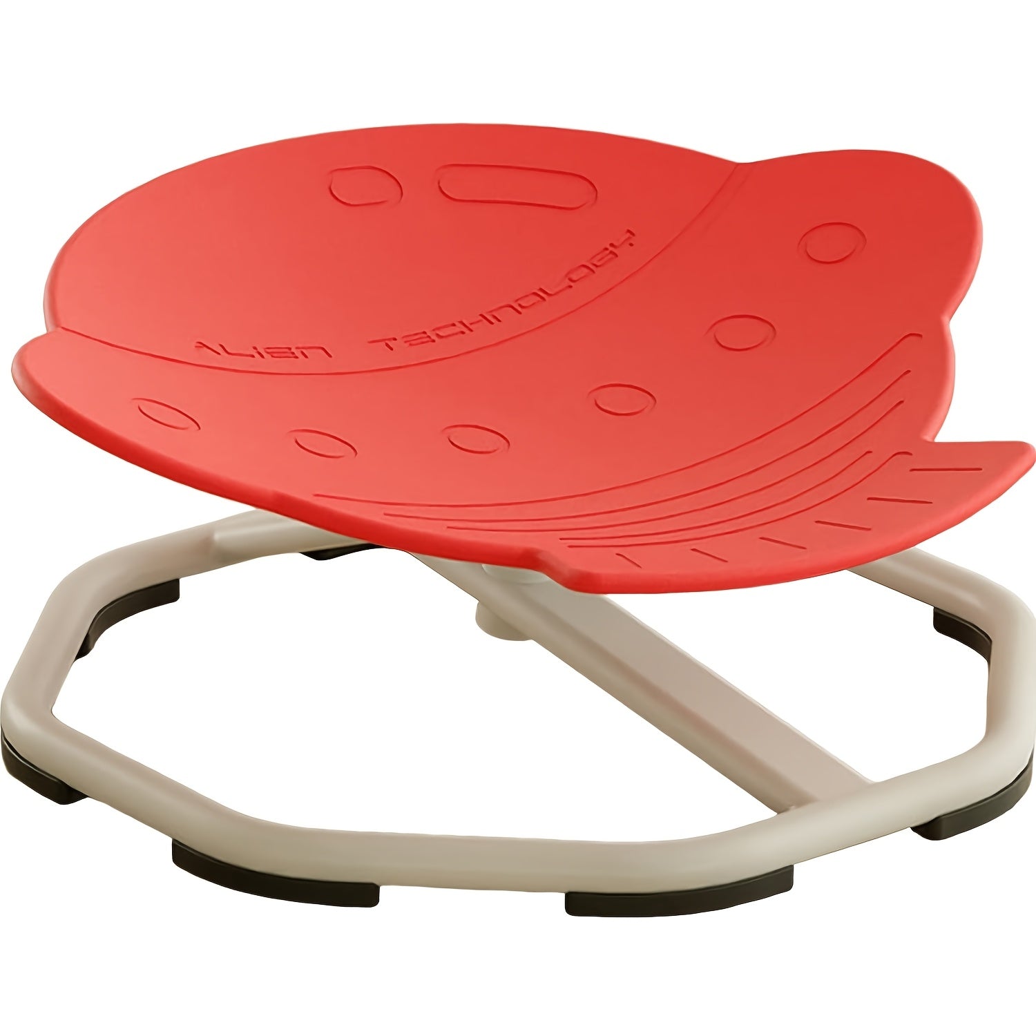 Ergonomic Sensory Swivel Chair in Red Green Enhanced Balance Coordination Focus
