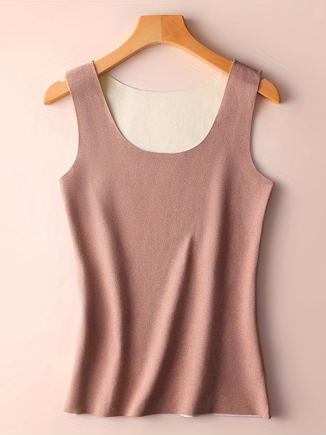 2pcs Thermal Underwear Warm Seamless Crew Neck Tank Top Women's Lingerie