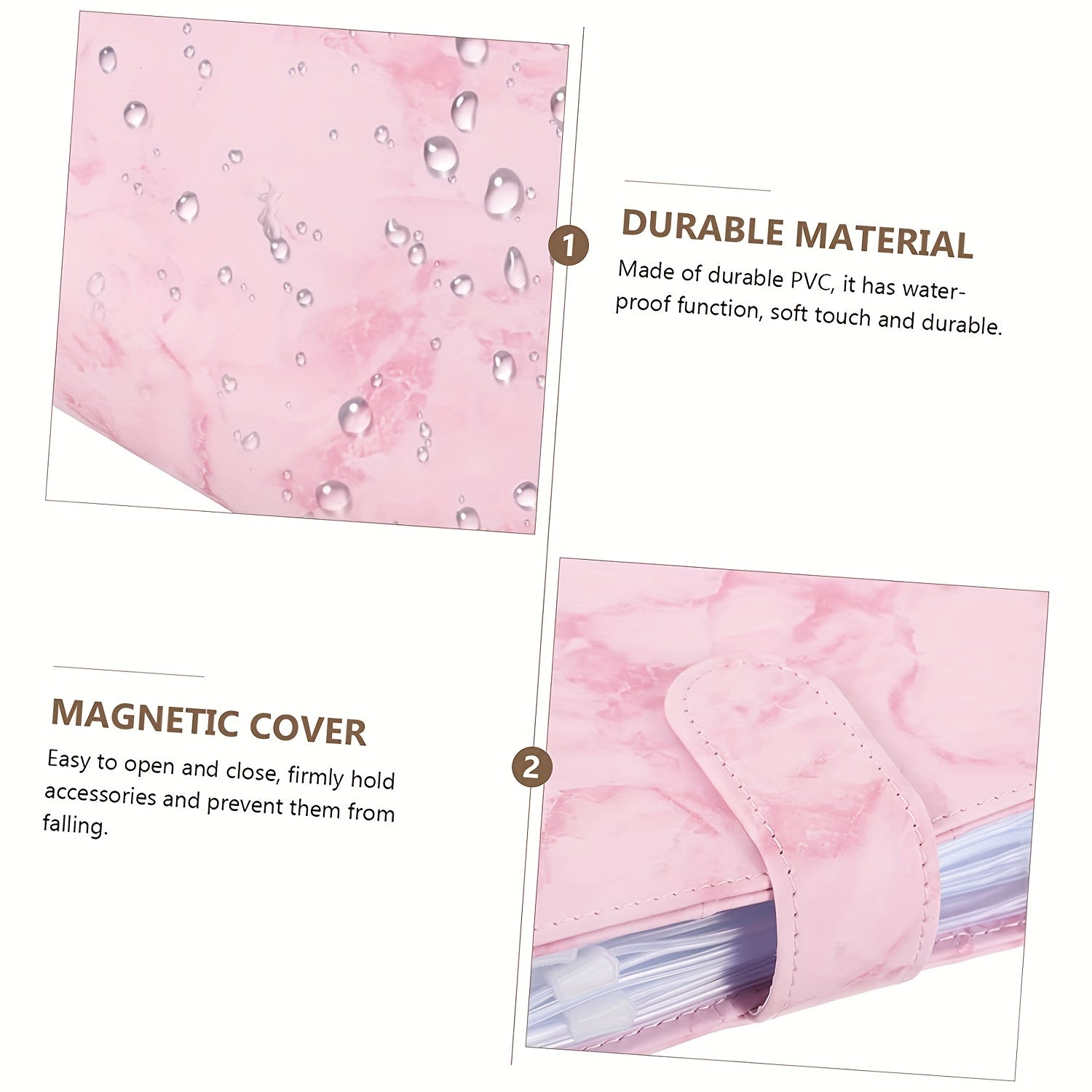 A6 Binder 6 ring Planner Marbled PU Leather Loose leaf Notepad