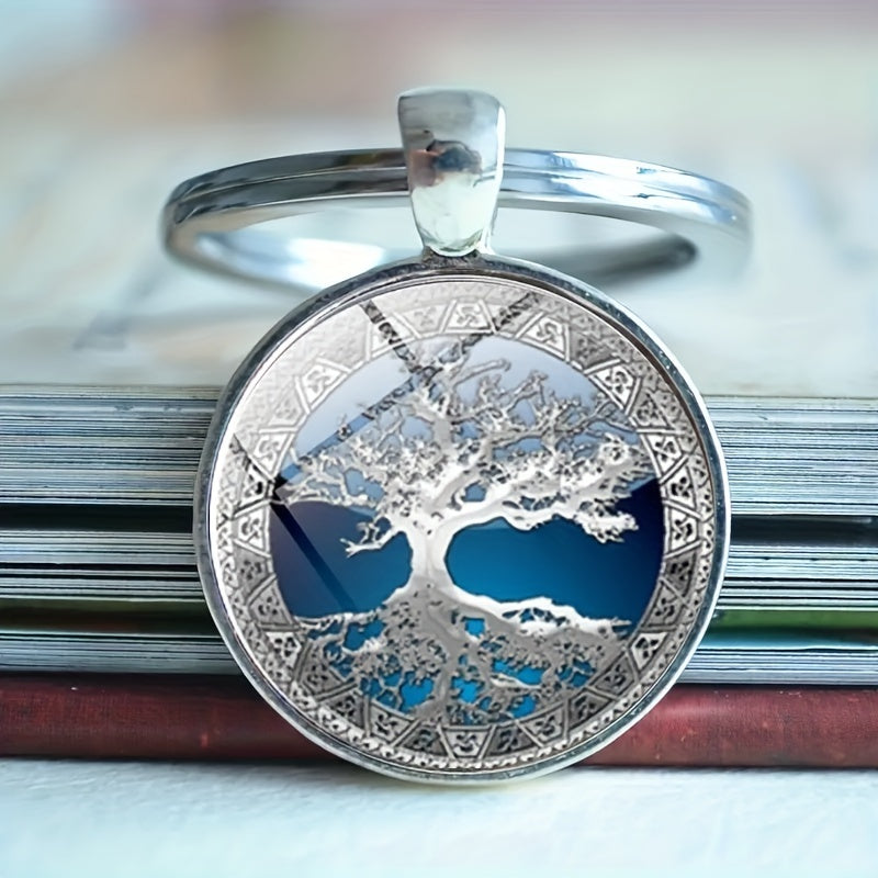 1pc Zinc Alloy Life Tree Keychain Vintage Bag Purse Accessory