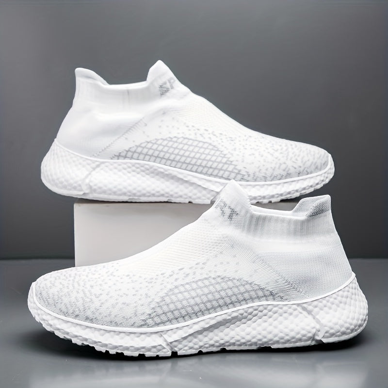 Men's Knitted Slip On Casual Shoes Breathable Lightweight Sock Shoes