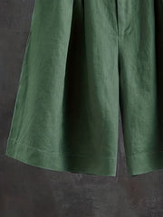 Women's Plus Solid Wide Leg Shorts