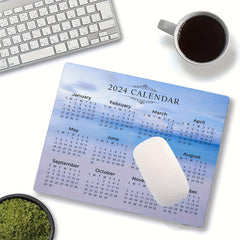 Calendar Sky Ocean Mousepad Non Slip Rubber Base Mouse Pad