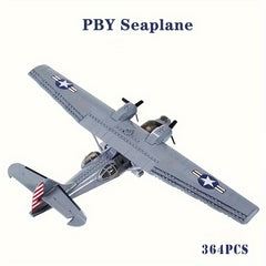 364pcs PBY Seaplane Building Block Model Puzzle Stacking