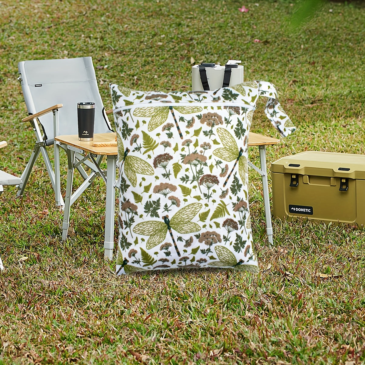 4pcs Wet Bags Reusable Zippered Pocket Cloth Diaper Wet Dry Bags