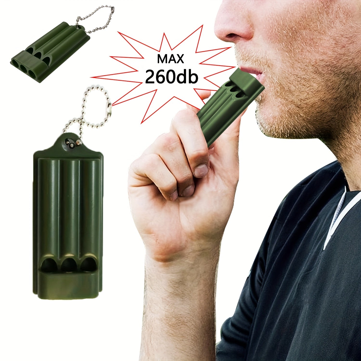 Portable Survival Whistle High Decibel Keychain