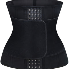 Women's Neoprene Waist Trainer with Double Belts High Stretch Fabric