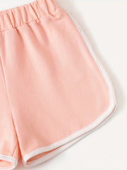 Girls Cartoon 'Cool Kid' Active Running Shorts Summer Athletic Shorts