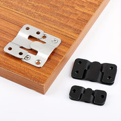 Flush Mount Bracket Set Stainless Steel for Mirror Photo Shelf Cabinet