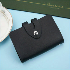 PU Leather Card Holder with 24 Card Slots - Double Sided Insert Card