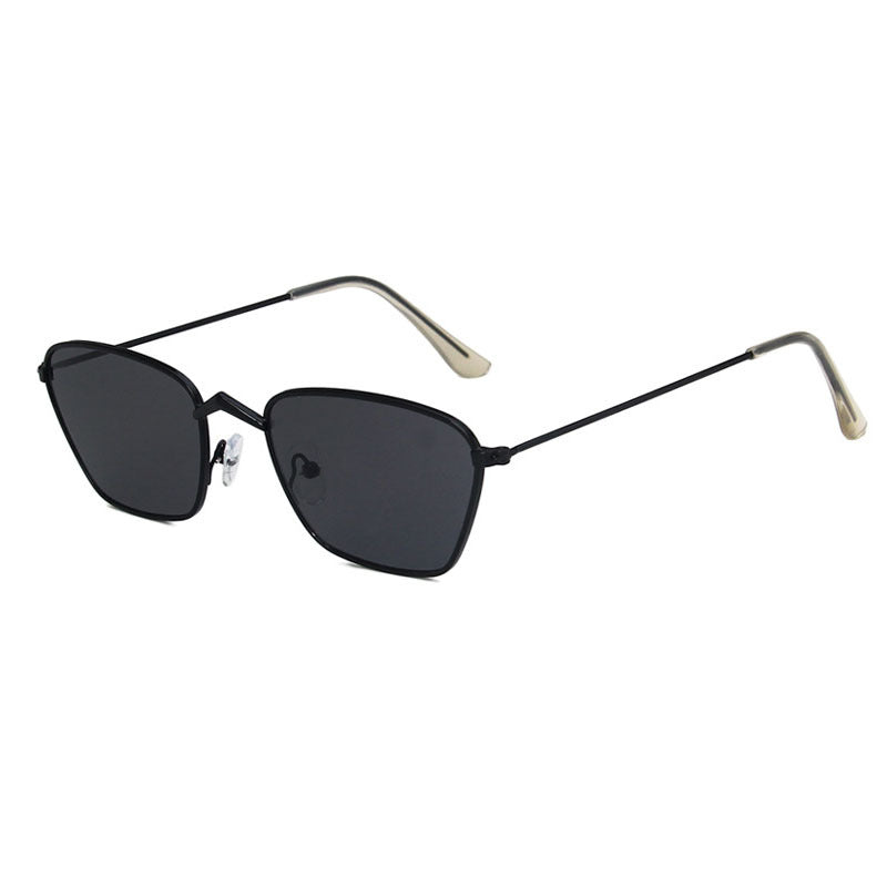 Vintage Small Cat Eye Sunglasses Metal Frame Rectangle Sun Glasses