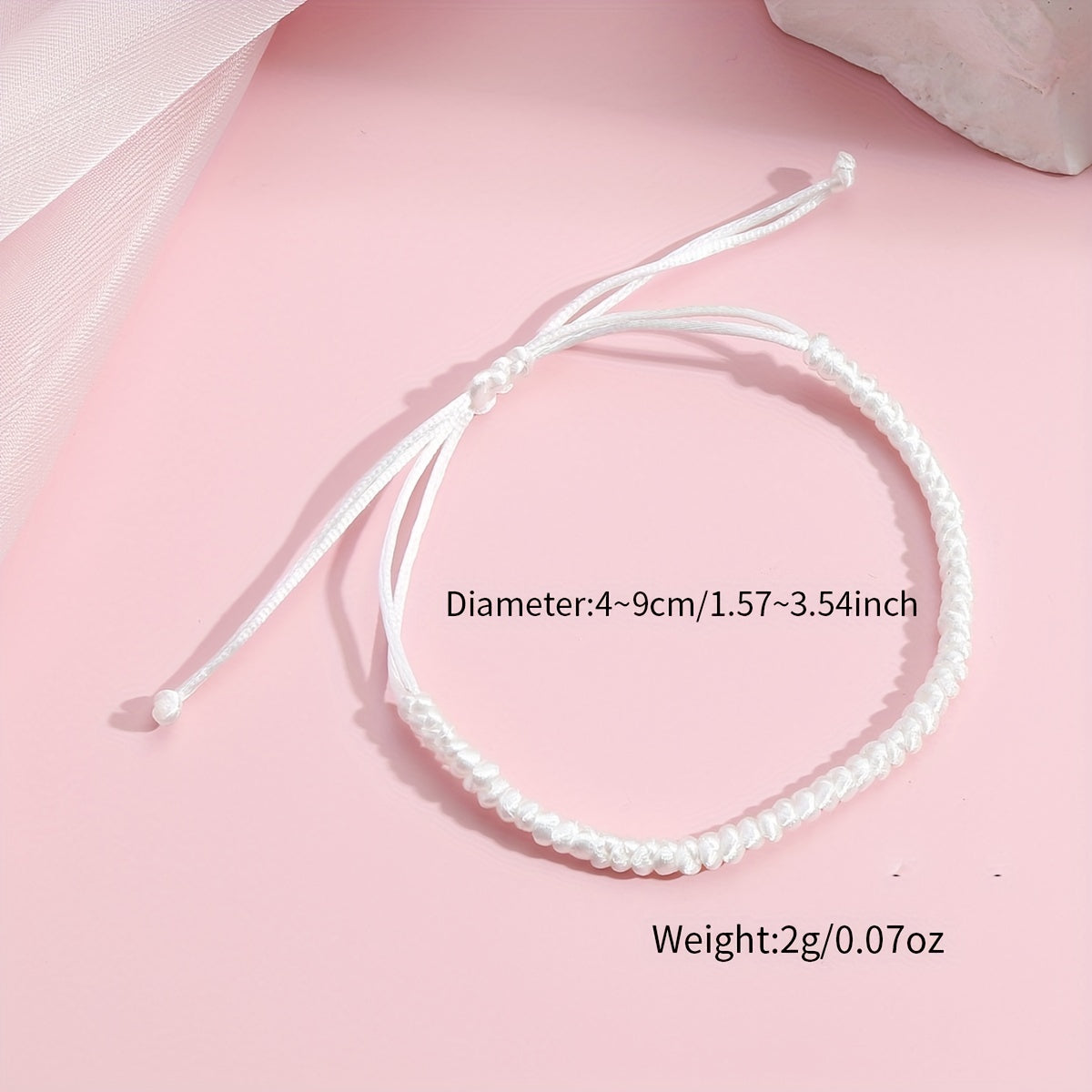 1pc Braided Bracelet Solid Couple Gift