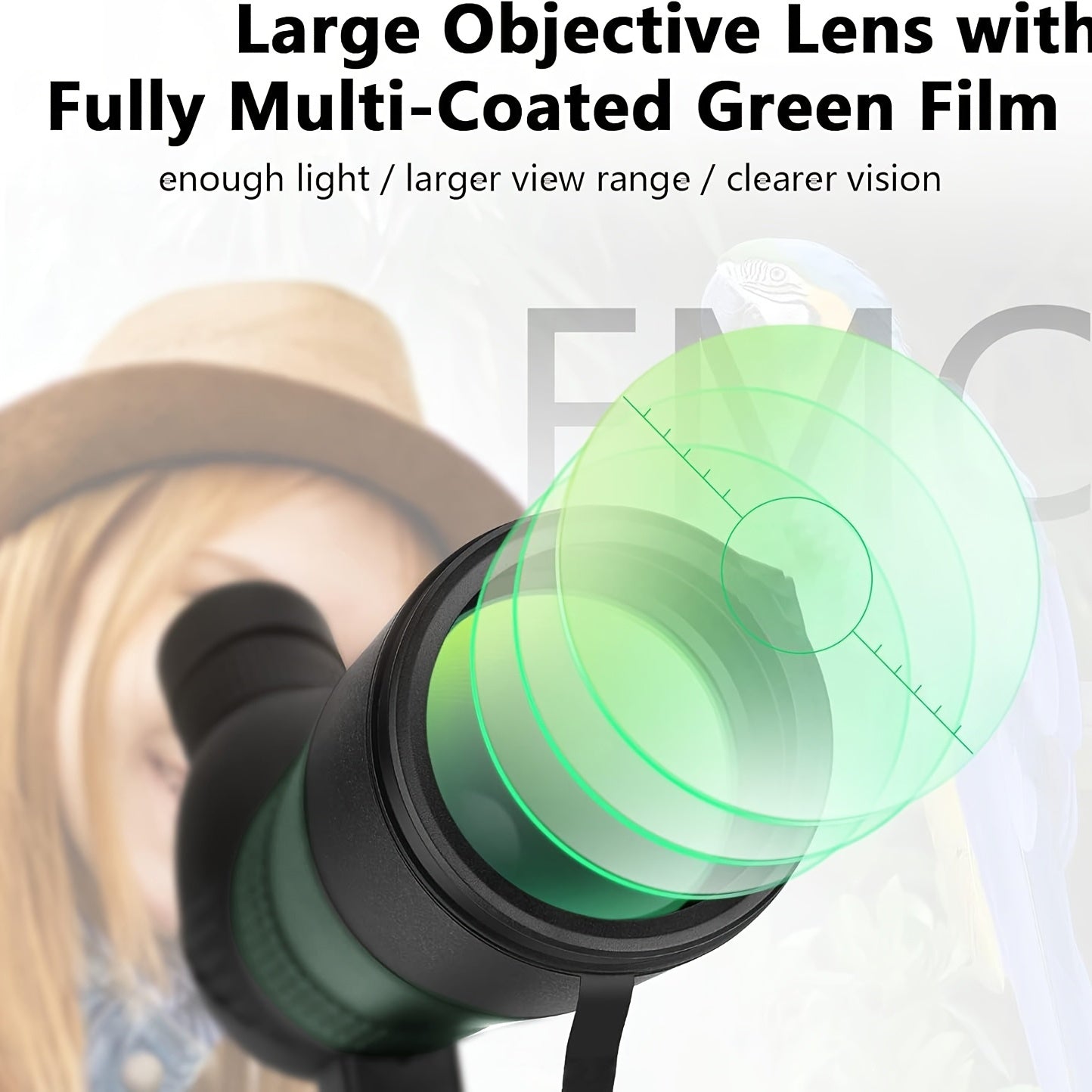 10x50 HD Birding Binoculars with Metal Tripod & Smartphone Adapter