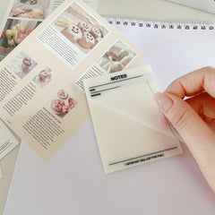 4 Pcs Clear Sticky Notes 200 Sheets- Self-adhesive Memo Pad Office Supplies