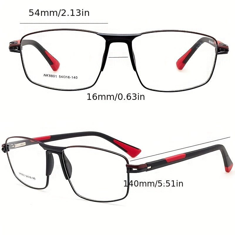 Men's Square Sporty Eyeglasses Frame