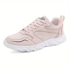 Women's Lightweight Lace-Up Outdoor Running Shoes Soft Sole Mesh Sneakers