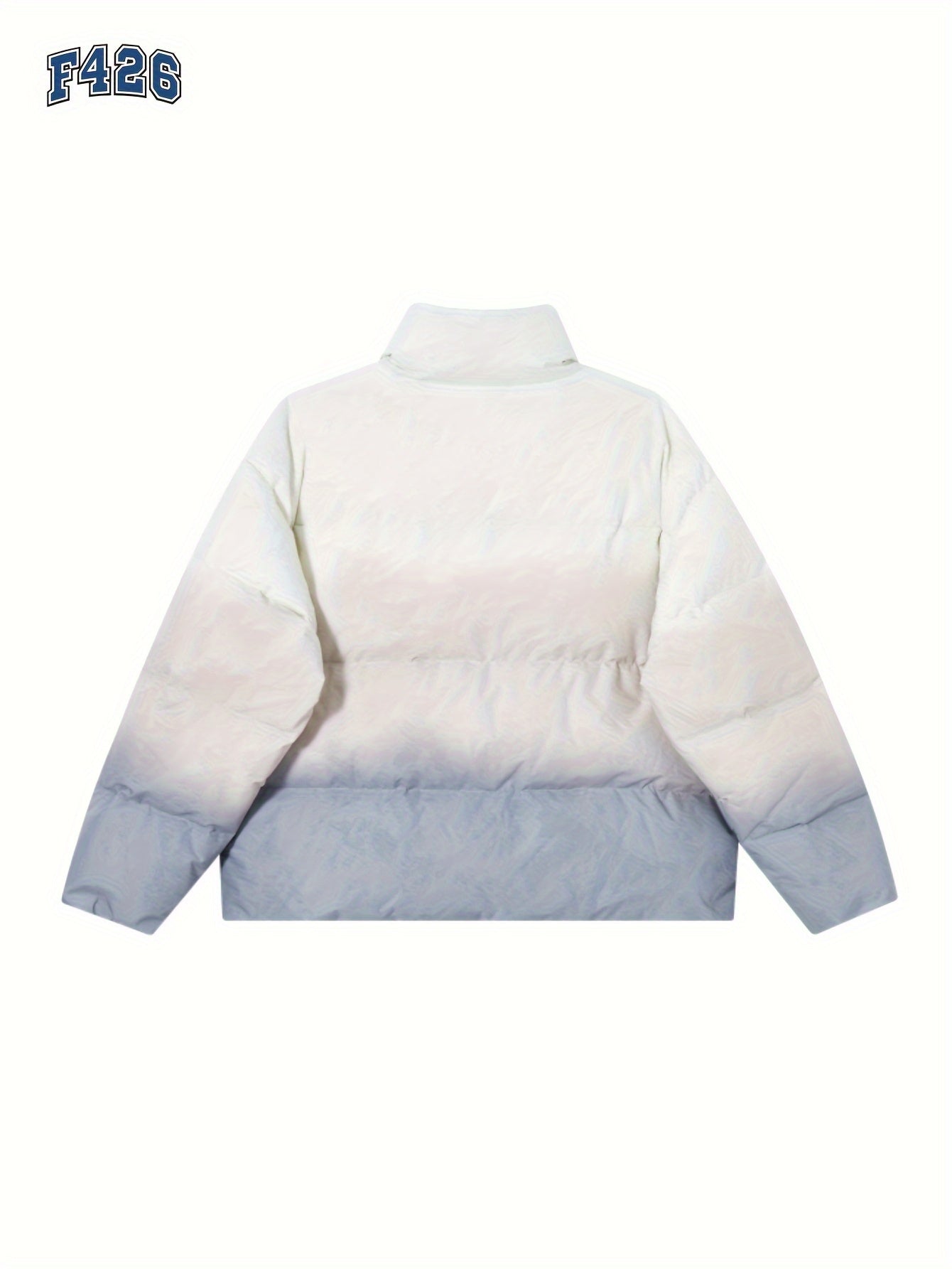 Men's Gradient Duck Down Coat Zip Up Puffer Jacket