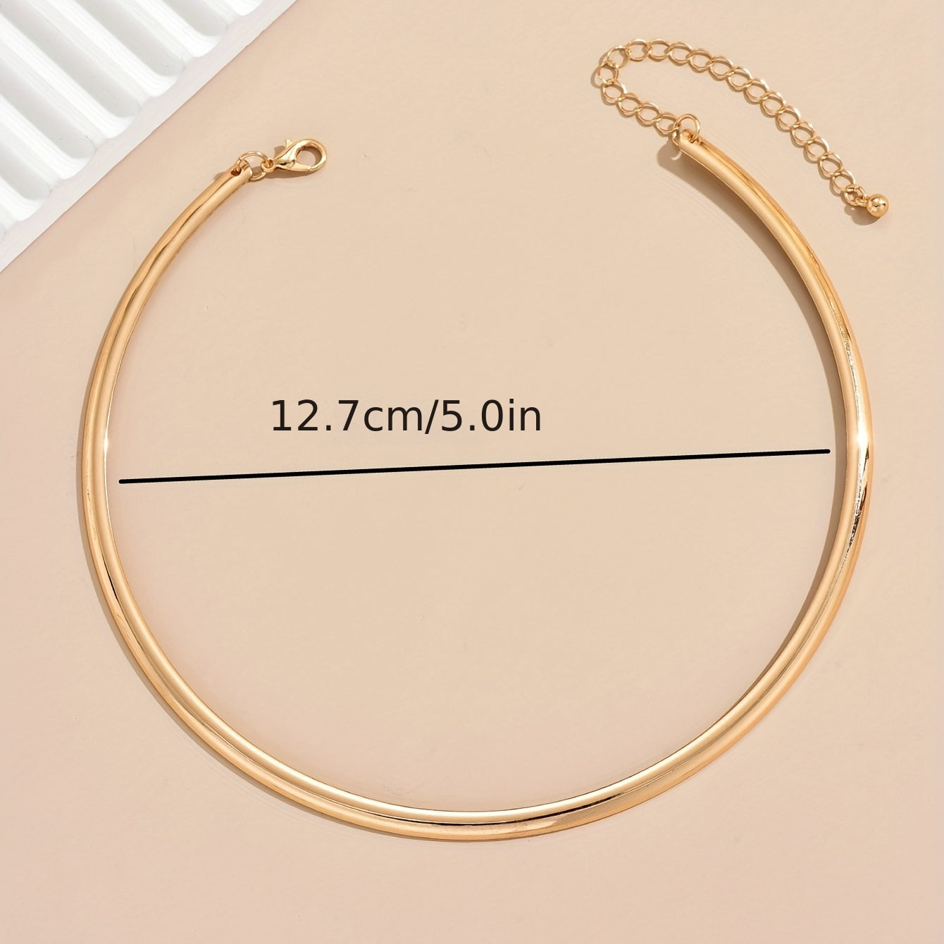18K Plated Golden Collar Neck Ring Fine Jewelry Choker