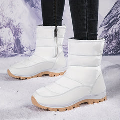 Women's Non-slip Zip Snow Boots Winter High Top Hiking