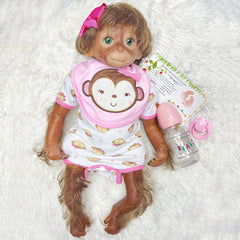 20 Inch Monkey Reborn Doll Soft Touch Vinyl Realistic Youngsters