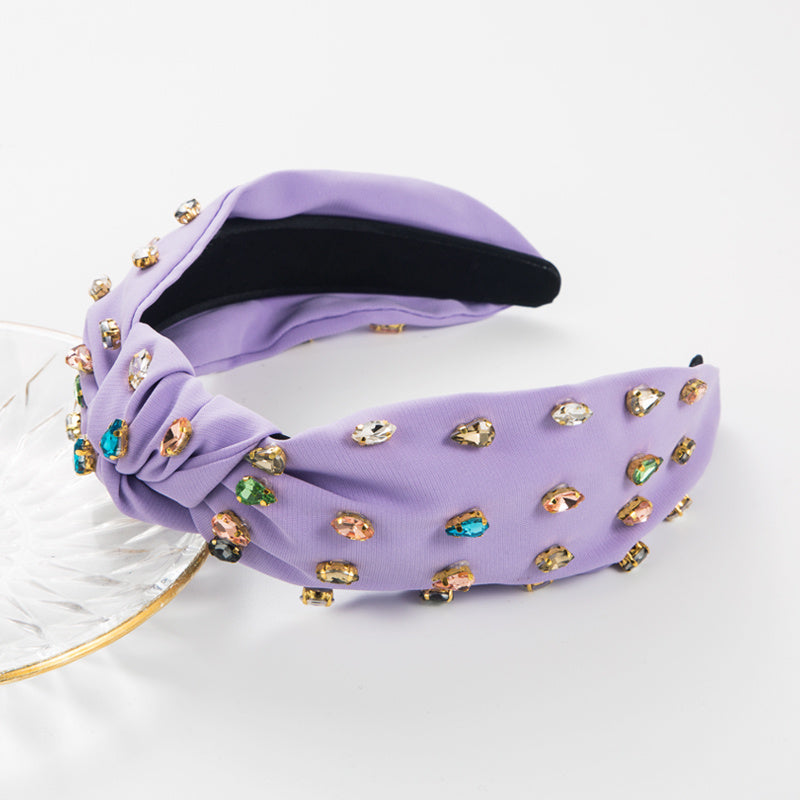 Beaded Criss Headband Girls Pearls Turban Women Vintage Hoops Knotted Accessory