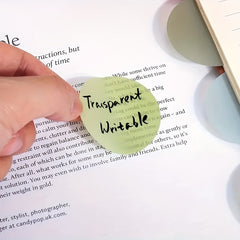 100pcs Round Transparent Sticky Notes, 8 Colors, Morandi Clear Sticky Tabs