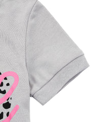 Girls Leopard Heart Graphic PJ Set